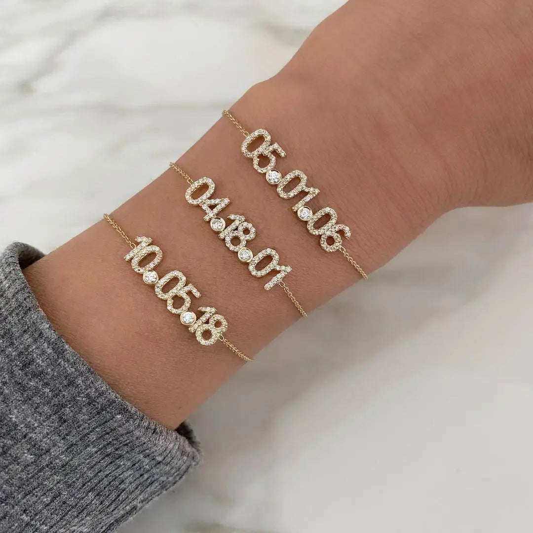 Custom Date Bracelets | Custom date Necklace for womens | Custom Date Gifts