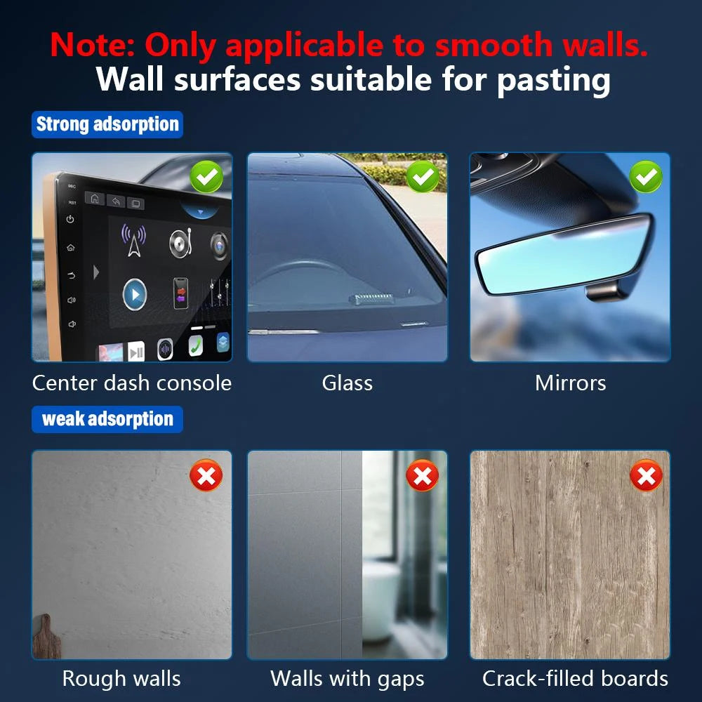 Car Phone Holder Magnetic Mount 360° Rotating Vacuum Adsorption