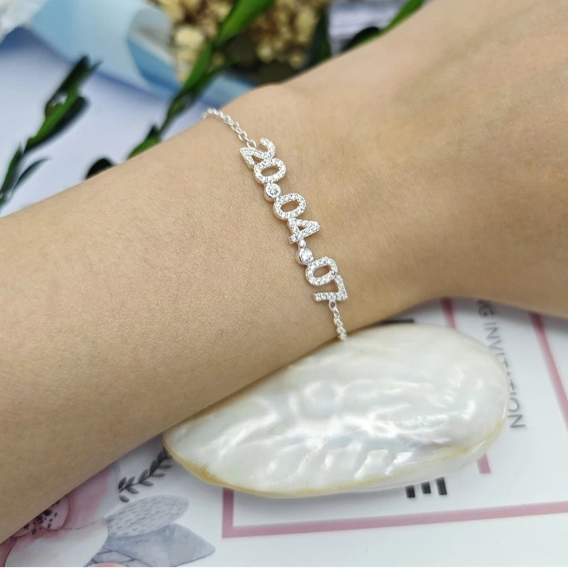 Custom Date Bracelet | Custom date gift | Custom Date Necklace