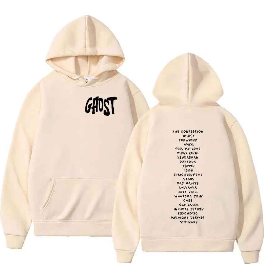 Diljit Dosanjh Merch Ghost Tour Print Hoodie
