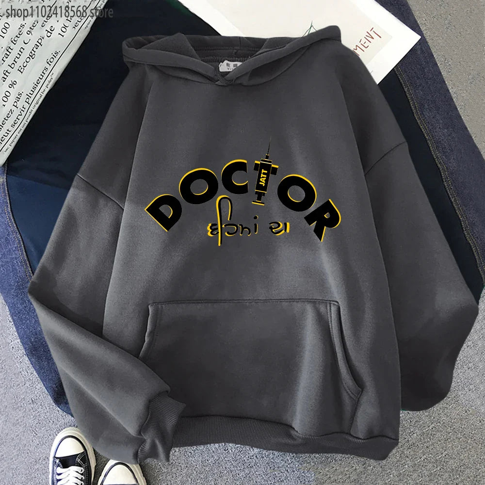 Sidhu Moose Wala Hoodie Doctor Pattern Print