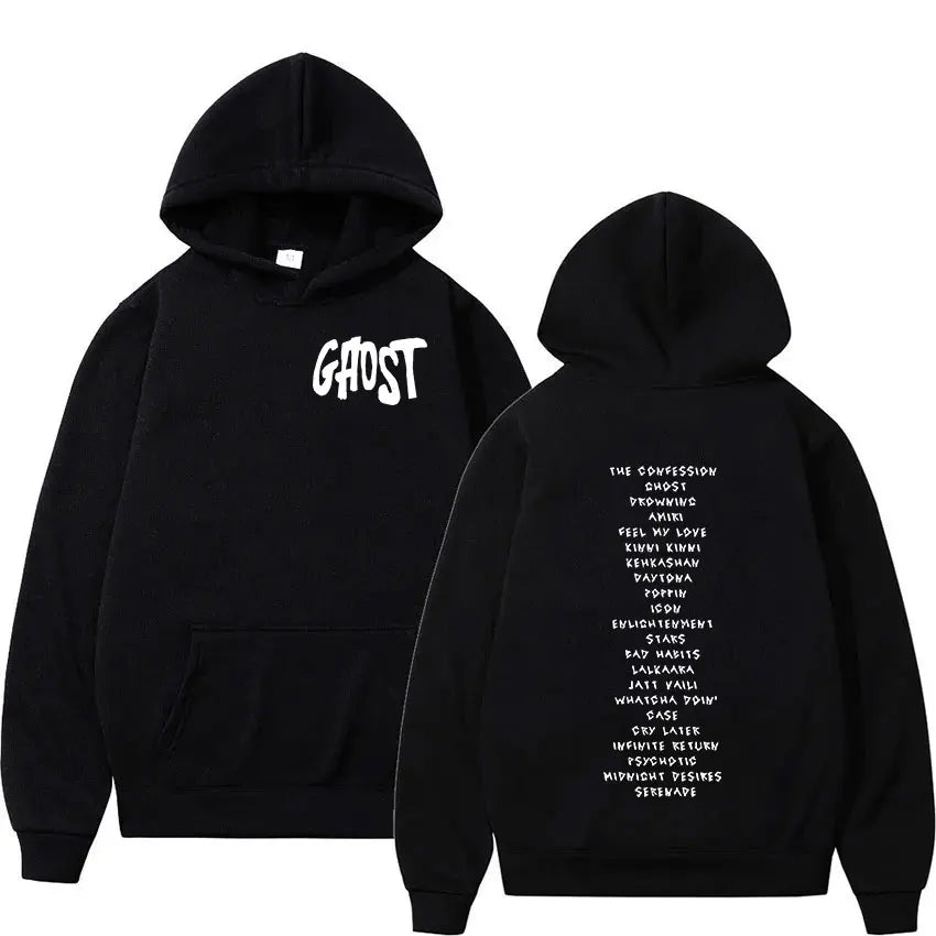 Diljit Dosanjh Merch Ghost Tour Print Hoodie