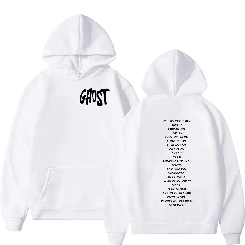Diljit Dosanjh Merch Ghost Tour Print Hoodie