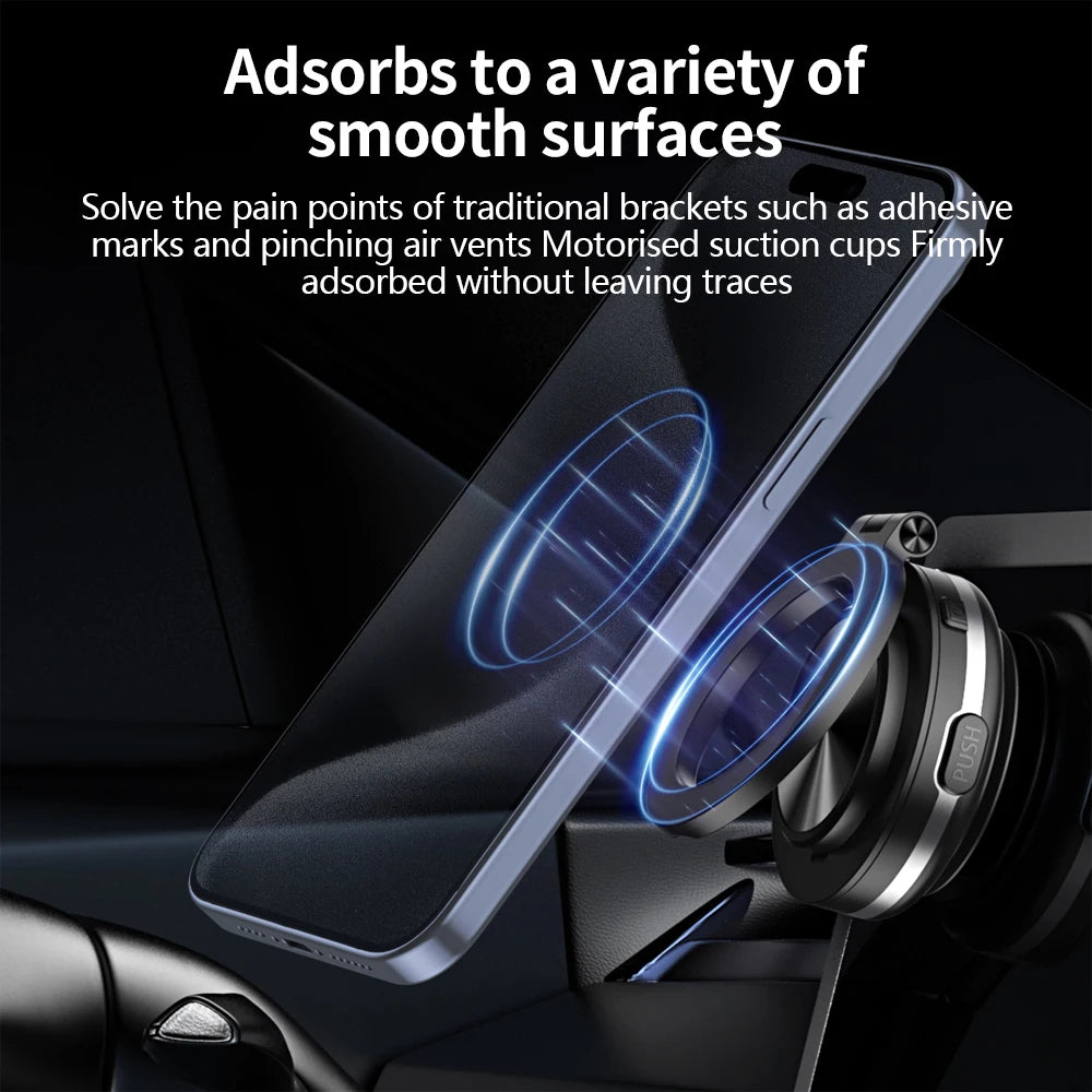Car Phone Holder Magnetic Mount 360° Rotating Vacuum Adsorption