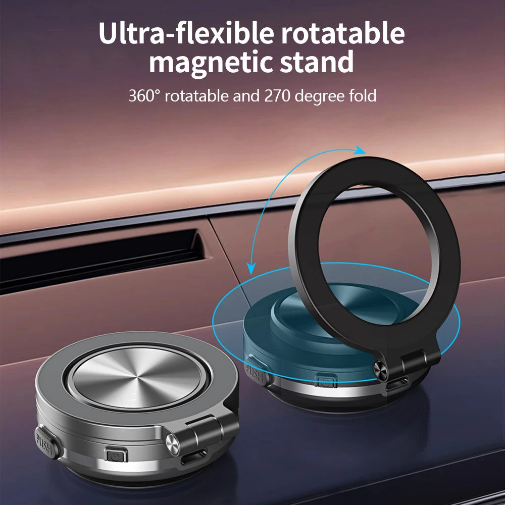 Car Phone Holder Magnetic Mount 360° Rotating Vacuum Adsorption